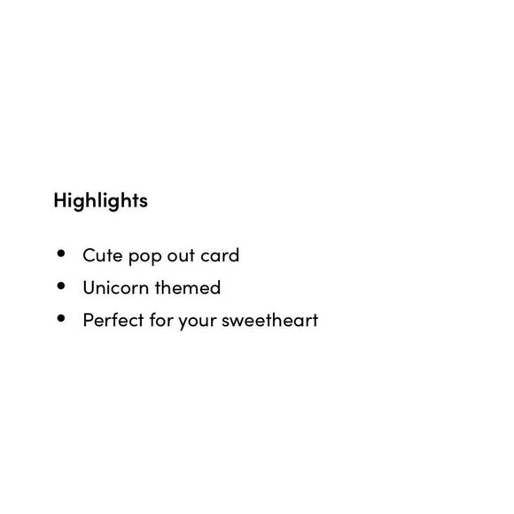 Pop-up Unicorn Valentine’s Day Card 4.5” x 4.5” You Are Enchanting Pink NWT New - Picture 5 of 10